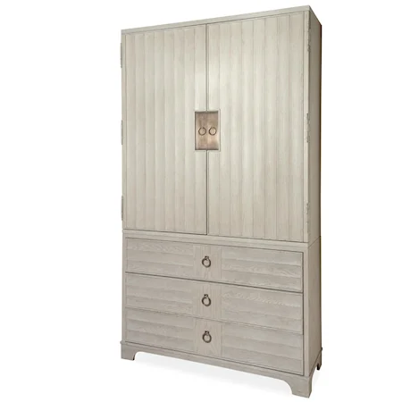Bunching Media Armoire with 5 Drawers